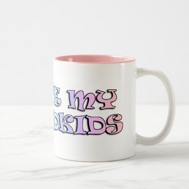 De Café Em Dois Tons Eu amo minha caneca dos netos (Direita)