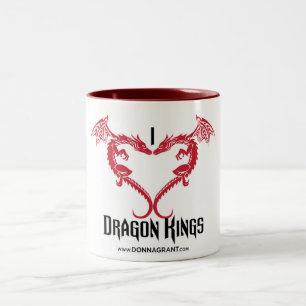De Café Em Dois Tons Eu amo reis Caneca do dragão