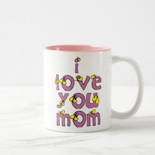 De Café Em Dois Tons eu amo você mamãe caneca