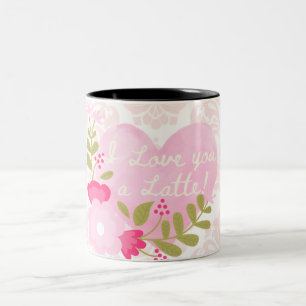 De Café Em Dois Tons "Eu amo você muito!" caneca tema amor caneca