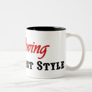 De Café Em Dois Tons "Eu balanço caneca do estilo da costa oeste"