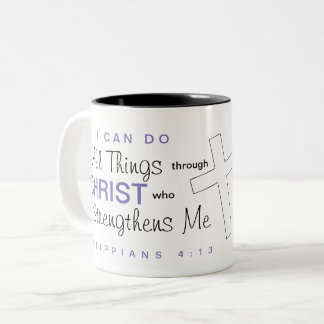 De Café Em Dois Tons "Eu posso fazer todas as coisas com caneca do