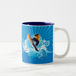 De Café Em Dois Tons Eu preferencialmente seria caneca da snowboarding