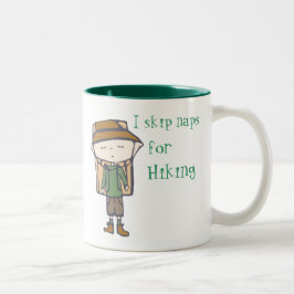 De Café Em Dois Tons Eu salto sestas para caminhar a caneca