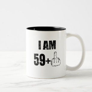 De Café Em Dois Tons Eu sou 59 mais 1, 60th aniversário da caneca 1957