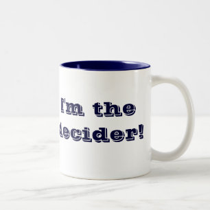De Café Em Dois Tons Eu sou o Decider! caneca do tom do marinho 2 do
