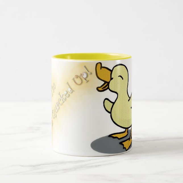 De Café Em Dois Tons Eu sou todo o Quacked acima da caneca 2 (Centro)