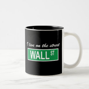 De Café Em Dois Tons "Eu vivo caneca no Wall Street da rua"