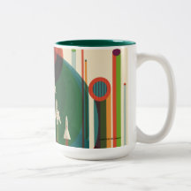 Excursão grande - caneca retro do Dois-Tom do