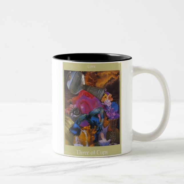 De Café Em Dois Tons Explorador Tarot:: 3 da caneca dos copos (Direita)