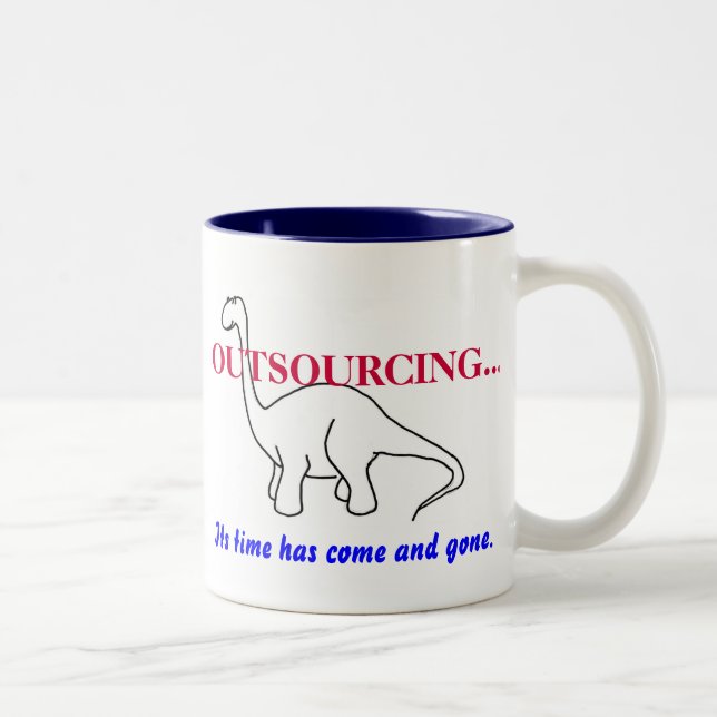 De Café Em Dois Tons EXTERNALIZANDO…, caneca do dinossauro (Direita)