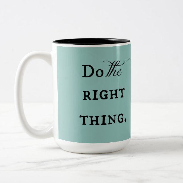 De Café Em Dois Tons Faça a coisa certa - Caneca (Esquerda)