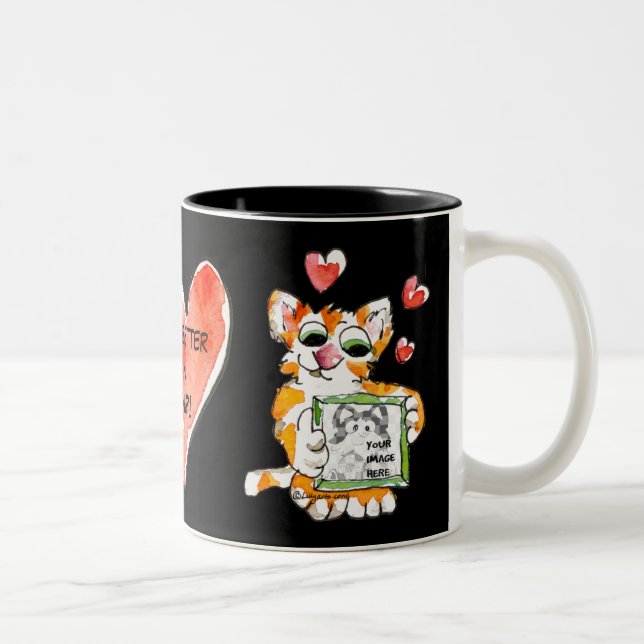 De Café Em Dois Tons Faça sua própria caneca bonito do gato (Direita)