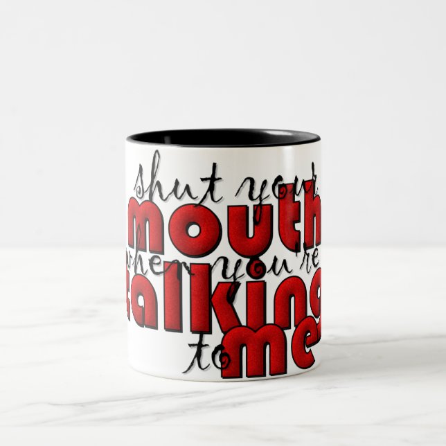De Café Em Dois Tons Feche sua caneca da boca (Centro)