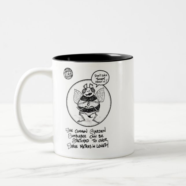 De Café Em Dois Tons FICTS "abelha que estica" a caneca do 2-Tom (Esquerda)