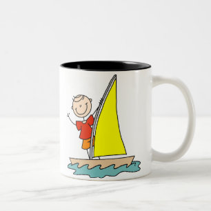 De Café Em Dois Tons Figura caneca da vara da navigação