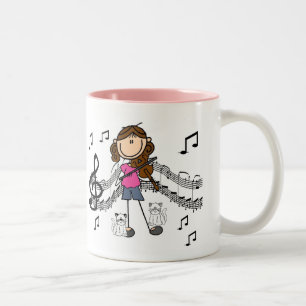 De Café Em Dois Tons Figura personalizada caneca da vara do jogador do