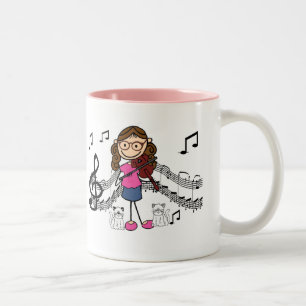 De Café Em Dois Tons Figura personalizada REVISADA caneca da vara do