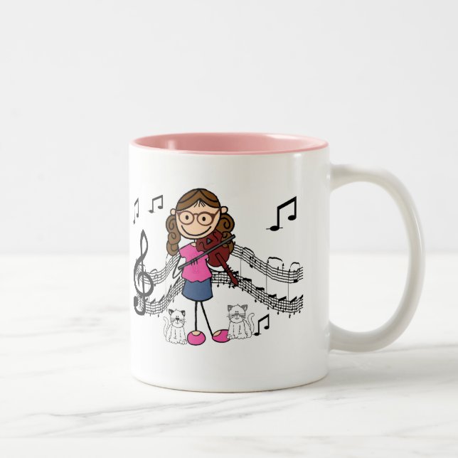 De Café Em Dois Tons Figura personalizada REVISADA caneca da vara do (Direita)