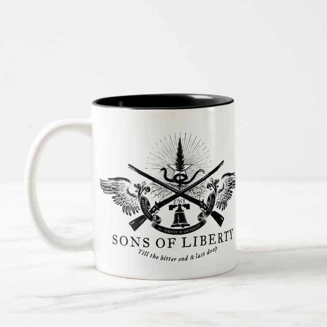 De Café Em Dois Tons Filhos da caneca da liberdade (Esquerda)