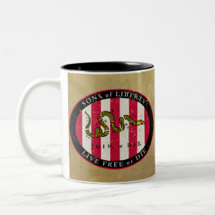 De Café Em Dois Tons Filhos da caneca da liberdade