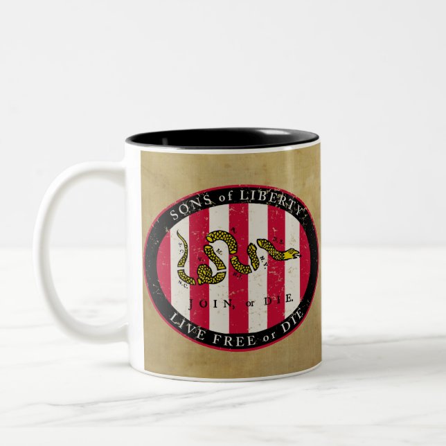 De Café Em Dois Tons Filhos da caneca da liberdade (Esquerda)