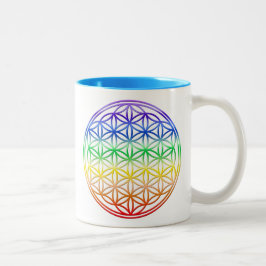 De Café Em Dois Tons Flor da caneca do Dois-Tom da vida