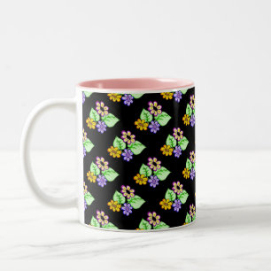 De Café Em Dois Tons Flores Por Espingarda 1 Caneca