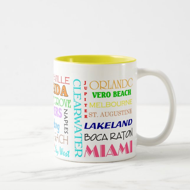 De Café Em Dois Tons Florida coloca a caneca (Direita)