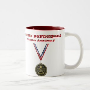 De Café Em Dois Tons Forma a caneca do tom do vermelho 2 do sml do