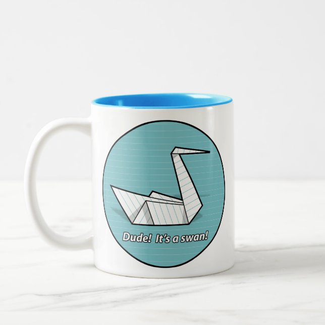 De Café Em Dois Tons Gajo! É uma cisne! Caneca (Esquerda)
