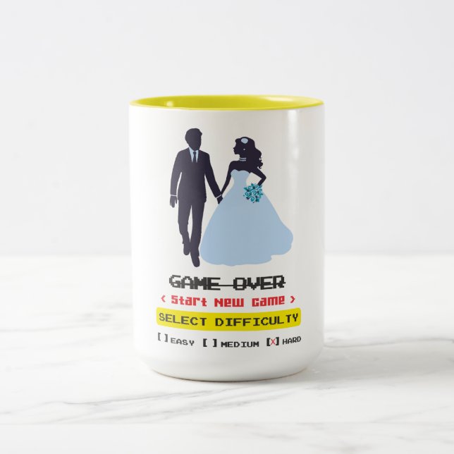 De Café Em Dois Tons Game Over caneca (Centro)