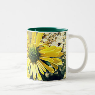 De Café Em Dois Tons Gemas brilhantes da caneca da terra