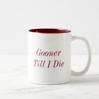 De Café Em Dois Tons "Gooner até eu morro" caneca
