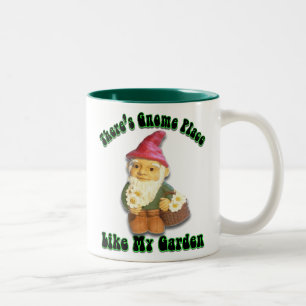 De Café Em Dois Tons Há um lugar do gnomo como minha caneca do jardim