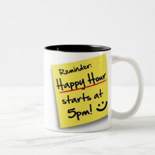 De Café Em Dois Tons HAPPY HOUR do cargo - caneca