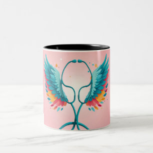 De Café Em Dois Tons Heartbeat Brew: Caneca Estetoscópio
