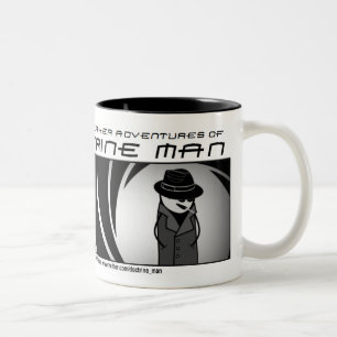 De Café Em Dois Tons Homem da doutrina!! Caneca da cara do espião