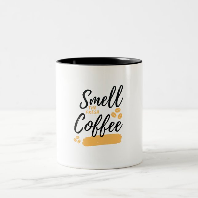 De Café Em Dois Tons Inalar as boas vibrações: Cheirar a caneca fresca  (Centro)