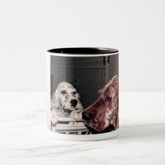 De Café Em Dois Tons inglês. caneca do setter
