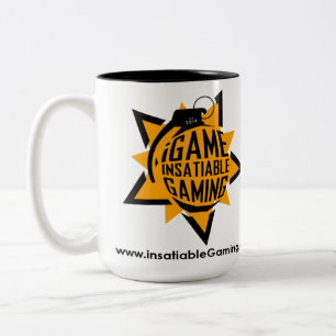 De Café Em Dois Tons .insatiable. Jogo 15 onças. Caneca