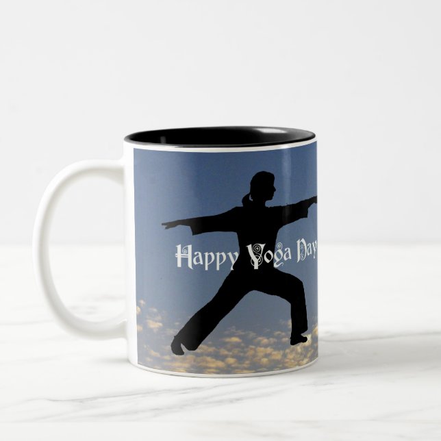 De Café Em Dois Tons Ioga: Caneca do guerreiro II (Esquerda)