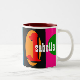 De Café Em Dois Tons Isabella personalizou a caneca conhecida
