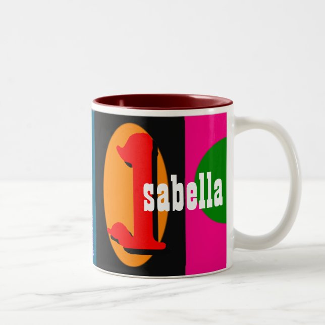 De Café Em Dois Tons Isabella personalizou a caneca conhecida (Direita)