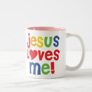 De Café Em Dois Tons Jesus ama-me! caneca