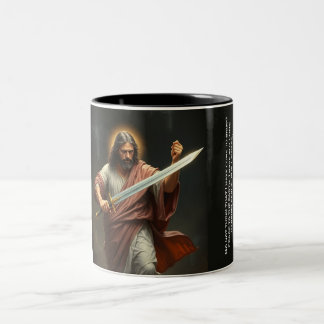De Café Em Dois Tons Jesus Cristo retorna com uma caneca Sword 2-tone