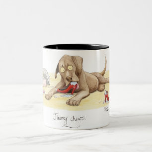 De Café Em Dois Tons "Jimmy mastiga" a caneca