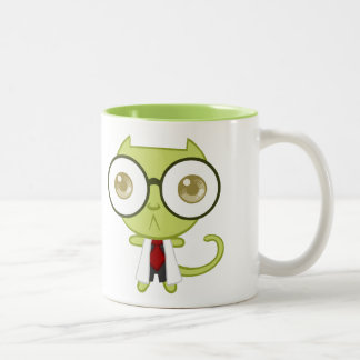 De Café Em Dois Tons Kats com Glassez: Professor Oops Caneca