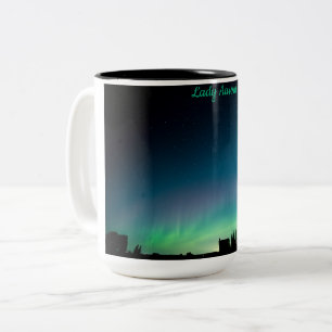 De Café Em Dois Tons "Lady Aurora" Caneca Mágica das Luzes do Norte