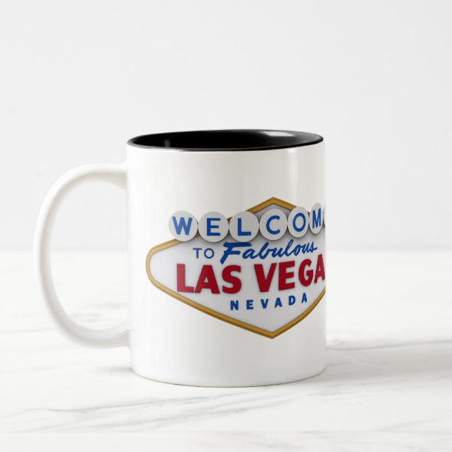 De Café Em Dois Tons legal caneca bem-vinda a las vegas (Esquerda)